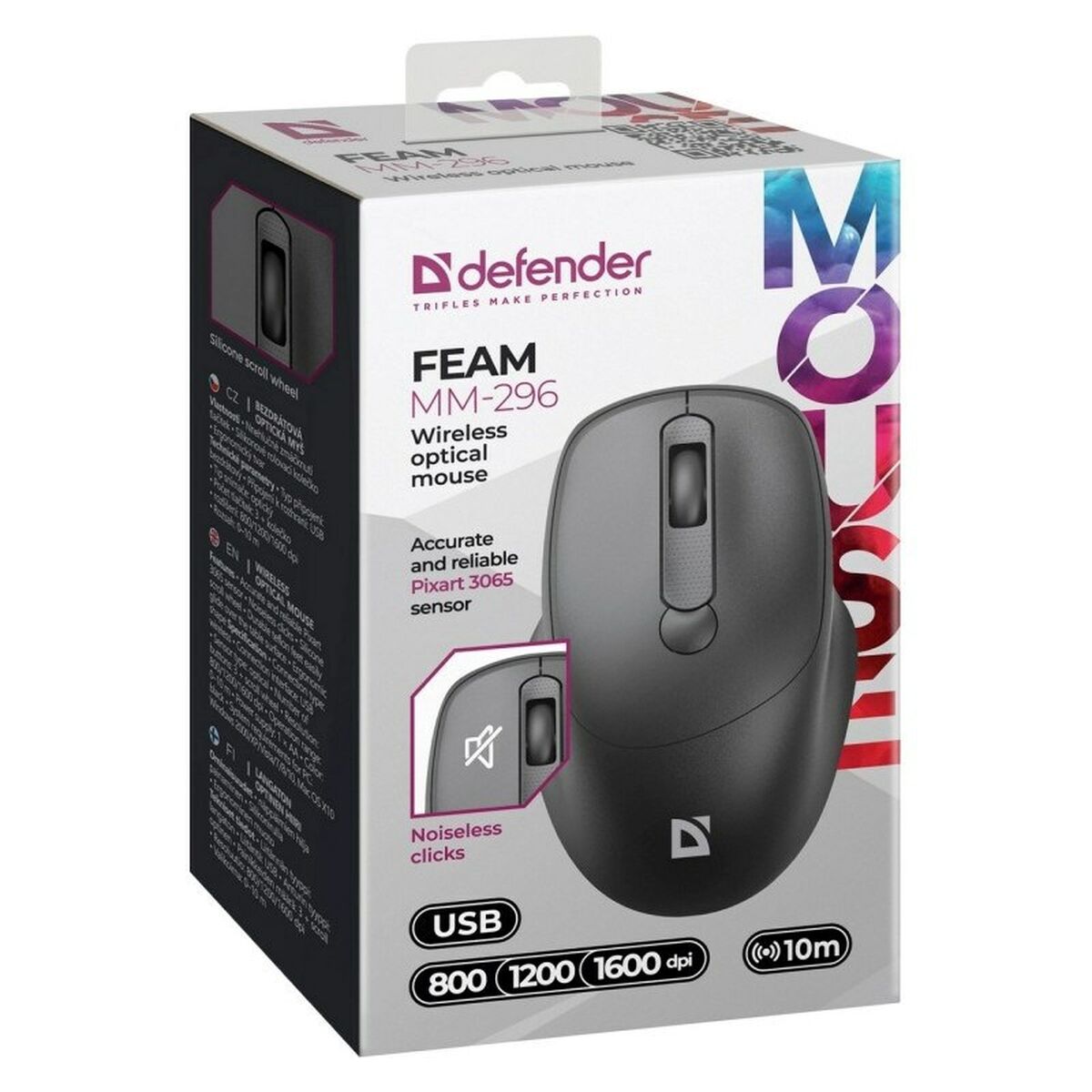 Gaming Mouse Defender FEAM MM-296 RF SILENT Black